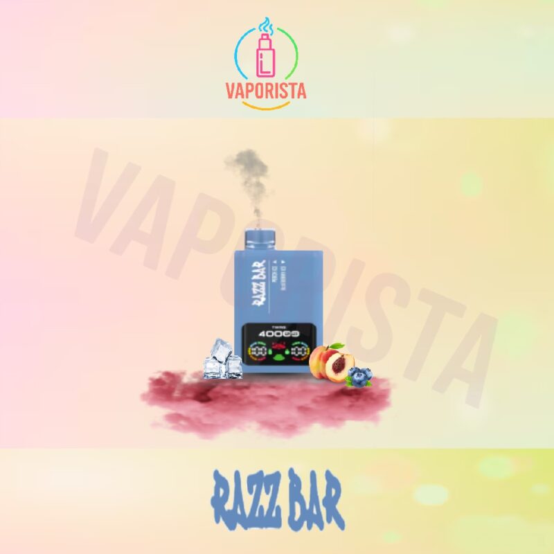 Razz Bar 40000 Puff doppio aroma ghiaccio alla pesca e al mirtillo – copia